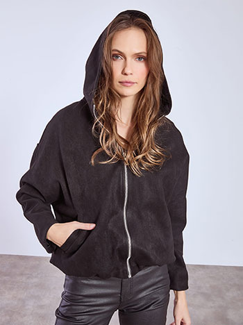 Μπουφάν με σουέντ όψη WT7743.6131+1