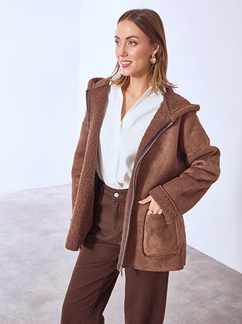 Παλτό με μπουκλέ εσωτερικό WT7743.7269+2