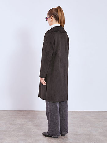 Παλτό σουέντ μονόχρωμο WT7743.7379+1 φωτογραφία