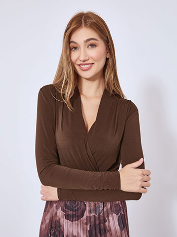 Κορμάκι κρουαζέ με πιέτες WT7834.4518+3