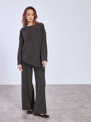 Παντελόνα πλεκτή με διακοσμητική ραφή WT7880.1553+2