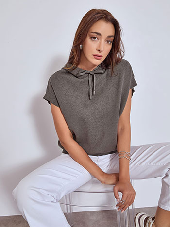 Πουλόβερ με κουκούλα WT7906.4006+2