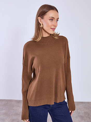 Πουλόβερ με ριπ μανίκια WT7906.4526+3