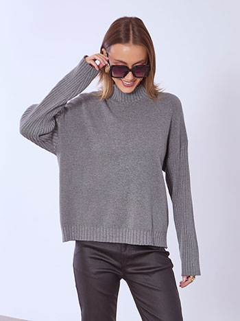 Πουλόβερ με ριπ μανίκια WT7906.4526+2