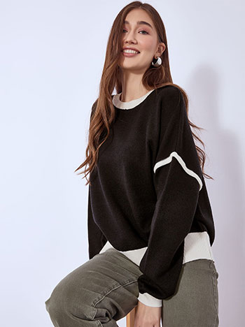 Πουλόβερ δίχρωμο WT7906.4531+1