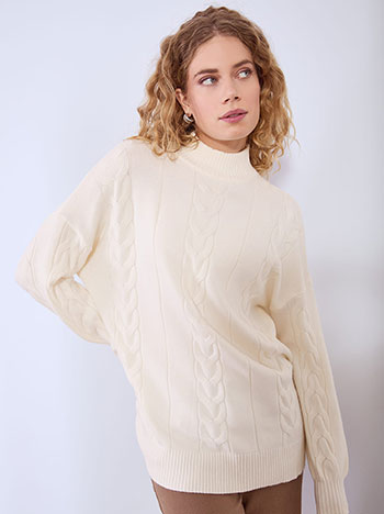 Πουλόβερ με ανάγλυφες λεπτομέρειες WT7906.4567+6