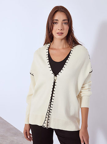 Ζακέτα με διακοσμητικές ραφές WT7906.5551+3