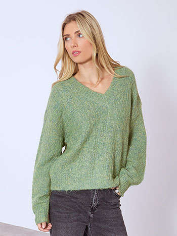 Πουλόβερ χνουδωτό μεταλλιζέ WT7910.4089+6