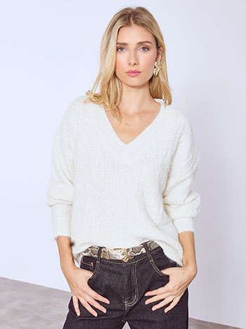 Πουλόβερ χνουδωτό μεταλλιζέ WT7910.4089+3