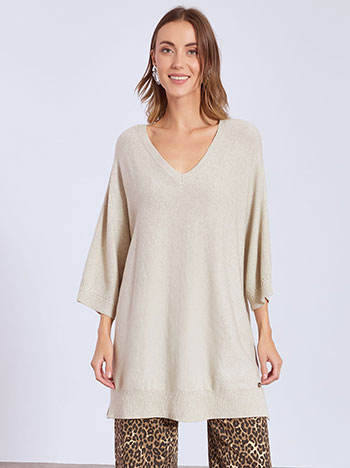 Πουλόβερ μακρύ με V λαιμόκοψη WT7910.4195+3