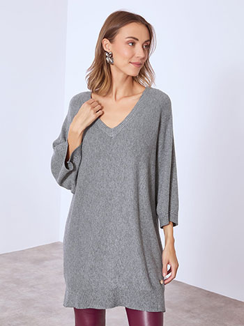 Πουλόβερ μακρύ με V λαιμόκοψη WT7910.4195+1