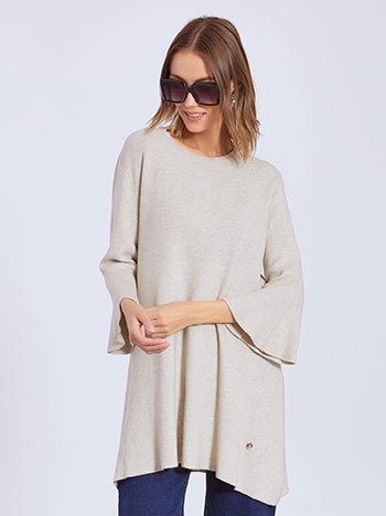 Πουλόβερ μακρύ με καμπάνα μανίκι WT7910.4196+4