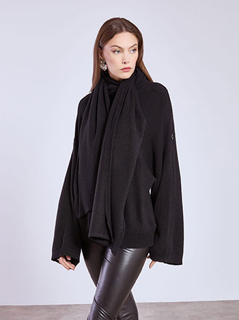 Πουλόβερ με ενσωματωμένο κασκόλ WT7910.4389+1