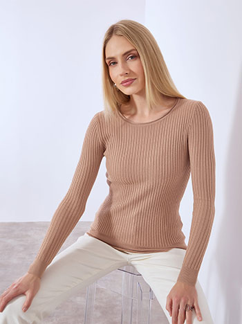 Πουλόβερ ριπ με βισκόζη WT7910.4997+3