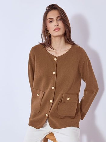 Ζακέτα με μεταλλικά κουμπιά WT7910.5228+3