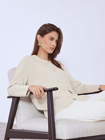 Ζακέτα με μεταλλικά κουμπιά WT7910.5228+6