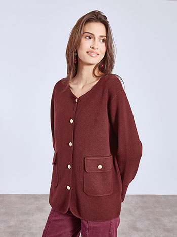 Ζακέτα με μεταλλικά κουμπιά WT7910.5228+5