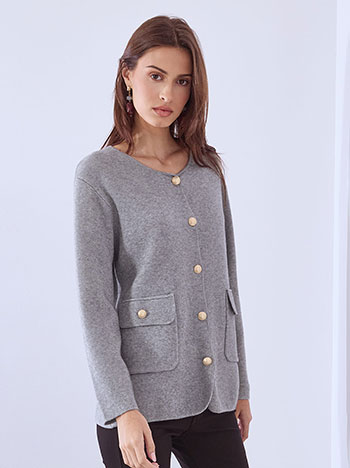 Ζακέτα με μεταλλικά κουμπιά WT7910.5228+2