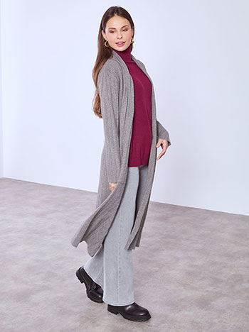 Ζακέτα μακριά ριπ WT7910.5739+2