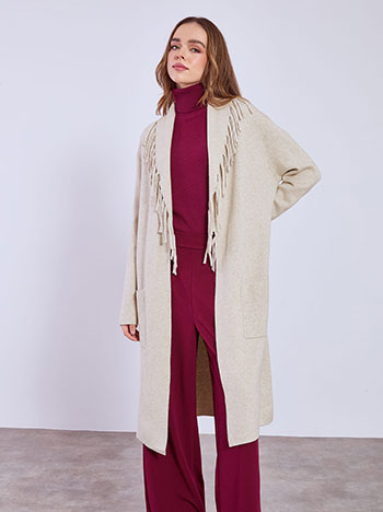 Ζακέτα με κρόσσια WT7910.5750+4