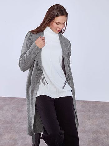 Ζακέτα με κρόσσια WT7910.5750+2