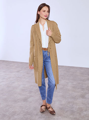 Ζακέτα με κρόσσια WT7910.5750+3