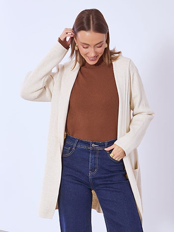 Ζακέτα πλεκτή με κουκούλα WT7910.5795+6