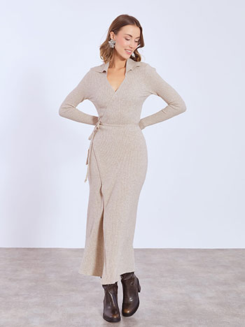 Φόρεμα κρουαζέ μάξι με γιακά WT7910.8028+4 φωτογραφία