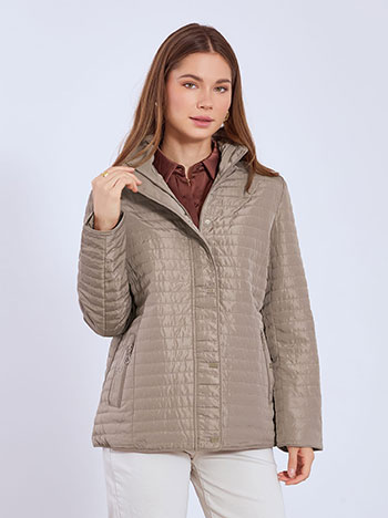 Μπουφάν καπιτονέ με οριζόντιες ραφές WT7911.6685+6