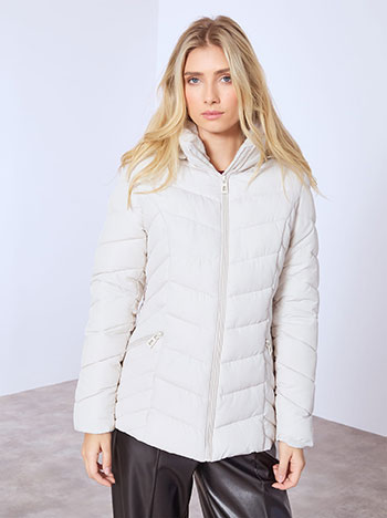 Μπουφάν με λεπτομέρεια γούνας WT7911.6773+3