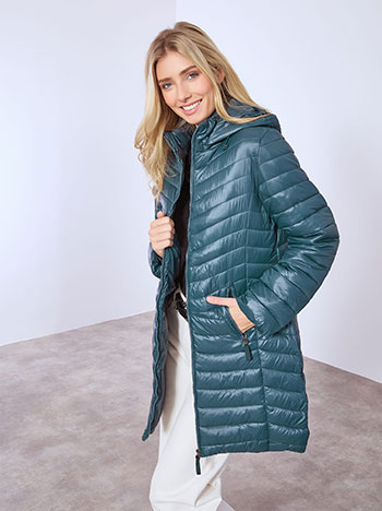 Μπουφάν γυαλιστερό καπιτονέ WT7911.6915+3