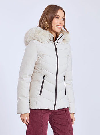 Μπουφάν καπιτονέ με κουκούλα WT7911.6956+6