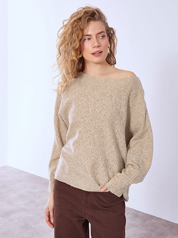 Πουλόβερ με μεταλλιζέ ραφές WT7932.4017+6