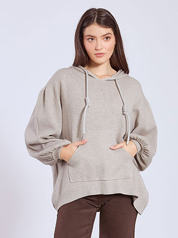 Πουλόβερ με κουκούλα και balloon μανίκι WT7932.4330+7