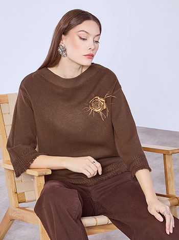 Πουλόβερ με αποσπώμενη καρφίτσα WT7932.4400+6