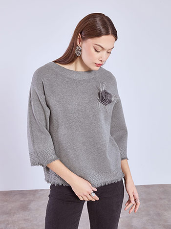 Πουλόβερ με αποσπώμενη καρφίτσα WT7932.4400+2