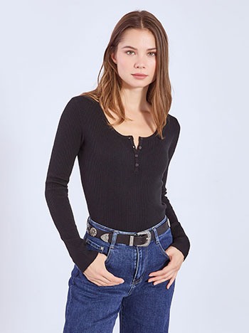 Πουλόβερ ριπ με κουμπιά WT7932.4501+1