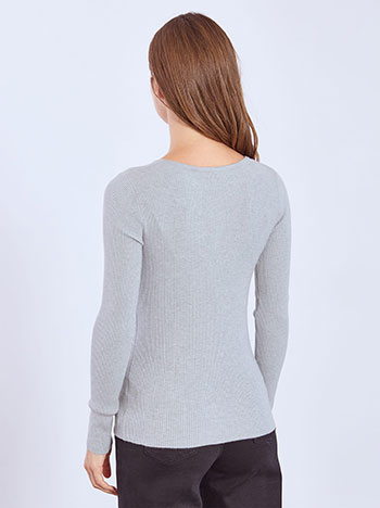 Πουλόβερ ριπ με κουμπιά WT7932.4501+3 φωτογραφία