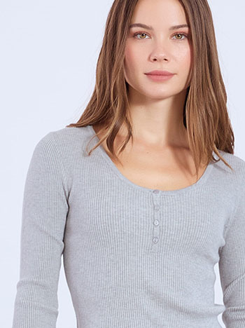 Πουλόβερ ριπ με κουμπιά WT7932.4501+3 φωτογραφία