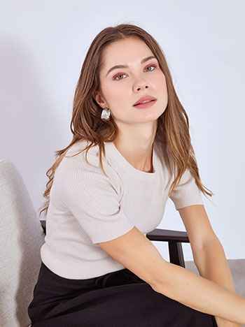 Μπλούζα πλεκτή ριπ WT7932.4579+8