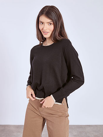 Πουλόβερ με ανοίγματα στο πλάι WT7932.4660+1