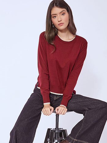 Πουλόβερ με ανοίγματα στο πλάι WT7932.4660+5