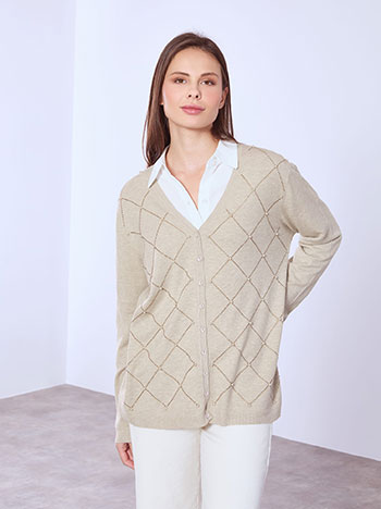 Ζακέτα με πέρλες WT7932.5649+5