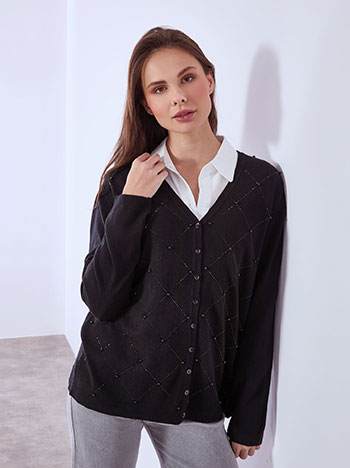 Ζακέτα με πέρλες WT7932.5649+1