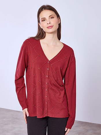 Ζακέτα με πέρλες WT7932.5649+6