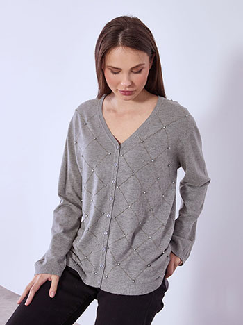 Ζακέτα με πέρλες WT7932.5649+2