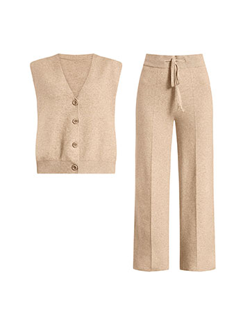 Σετ πλεκτό γιλέκο με παντελόνι WT7948.0693+6 φωτογραφία
