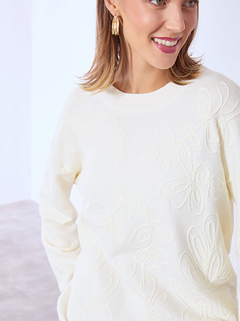 Πουλόβερ με ανάγλυφα πλεκτά σχέδια WT7948.4212+2