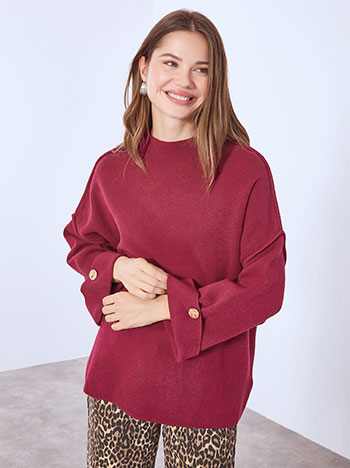 Πουλόβερ με γυριστό μανίκι WT7948.4690+5