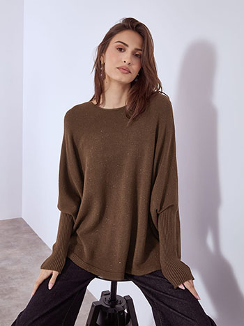 Πουλόβερ oversized με παγιέτες WT7948.4793+3